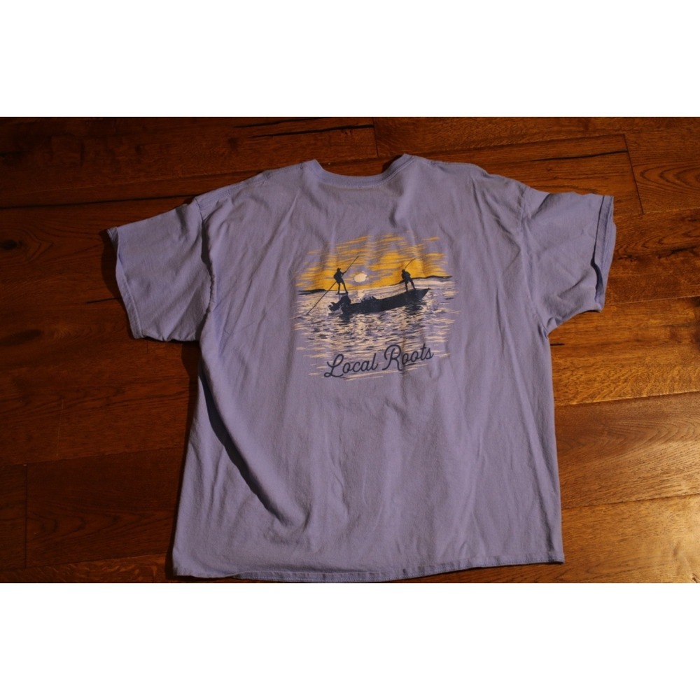 Local Roots Mens Fishing T Shirt Size 2XL